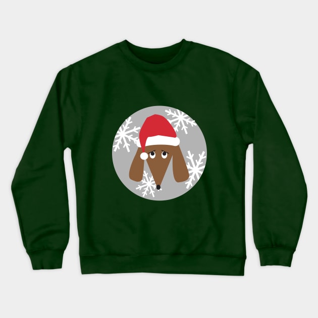 Dachshund Santa Dog Crewneck Sweatshirt by beyerbydesign